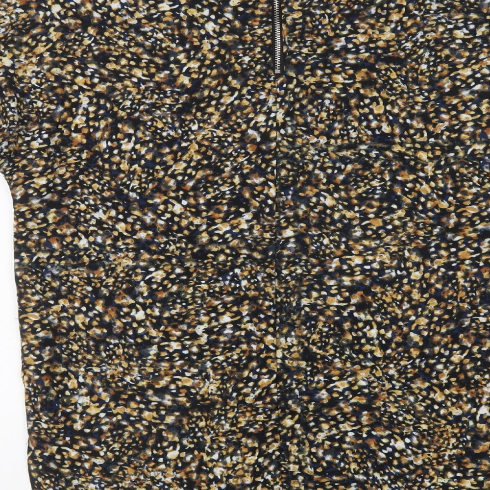 Primark Womens Multicoloured Geometric Polyester Tunic Blouse Size 6 Mock Neck