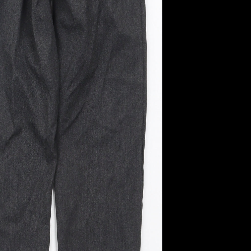 Marks and Spencer Boys Grey Polyester Dress Pants Trousers Size 6-7 Years Regular Hook & Eye