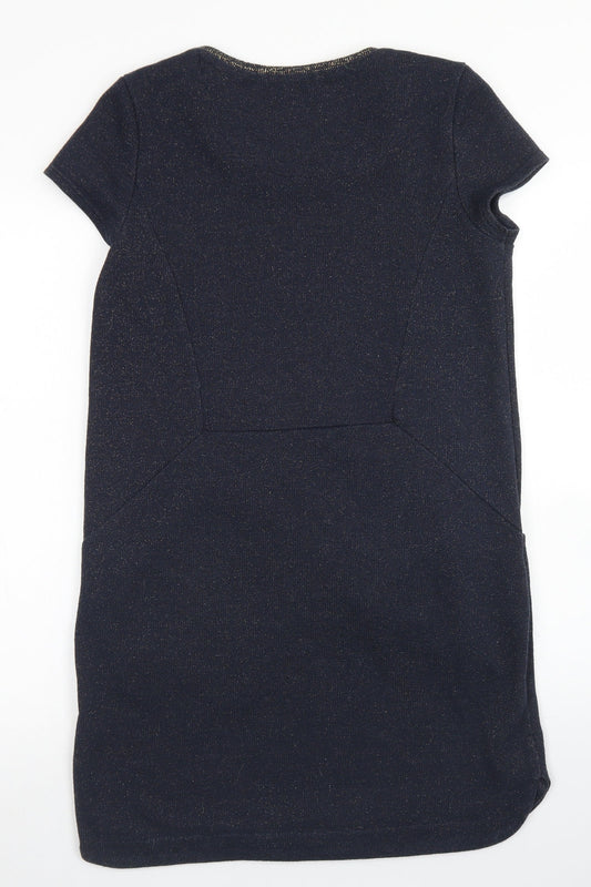 NEXT Womens Blue Cotton A-Line Size 10 Round Neck
