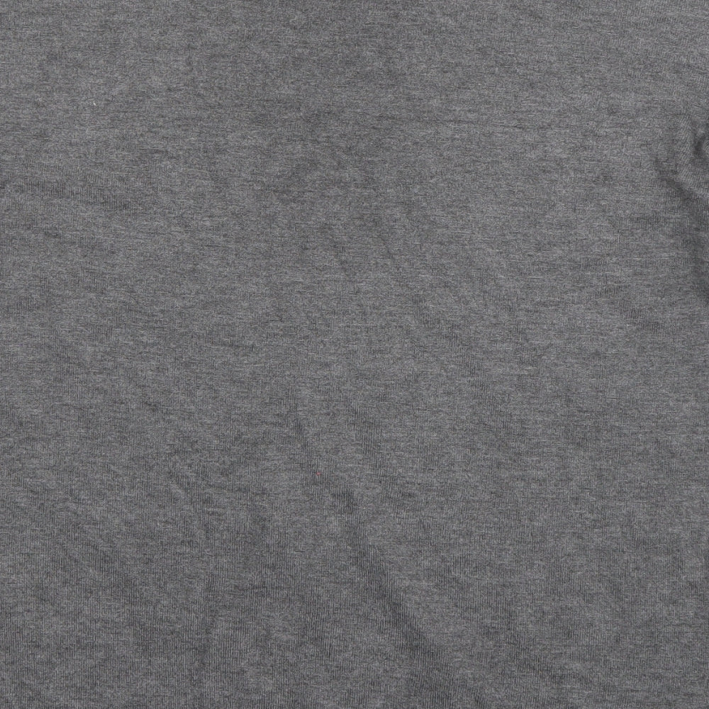 F&F Womens Grey High Neck Viscose Pullover Jumper Size 12