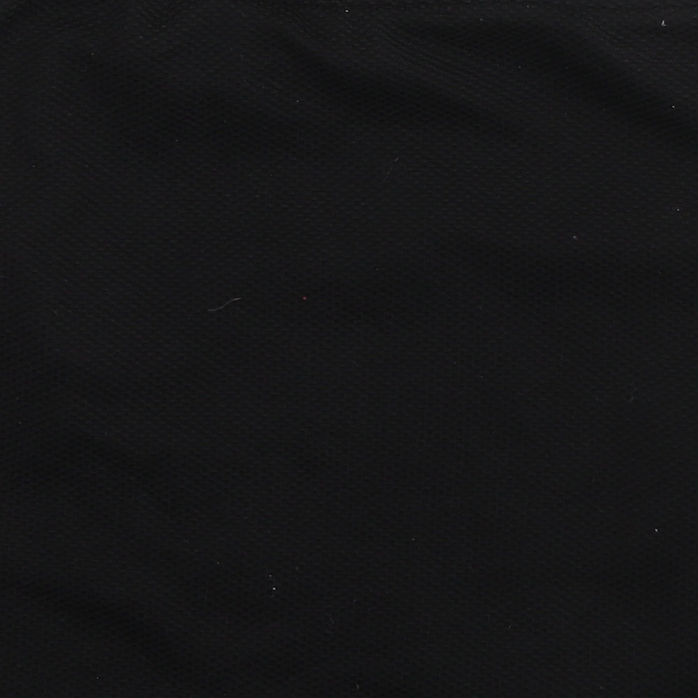 Brand and care label for Divided women’s black polyester a-line skirt, size M