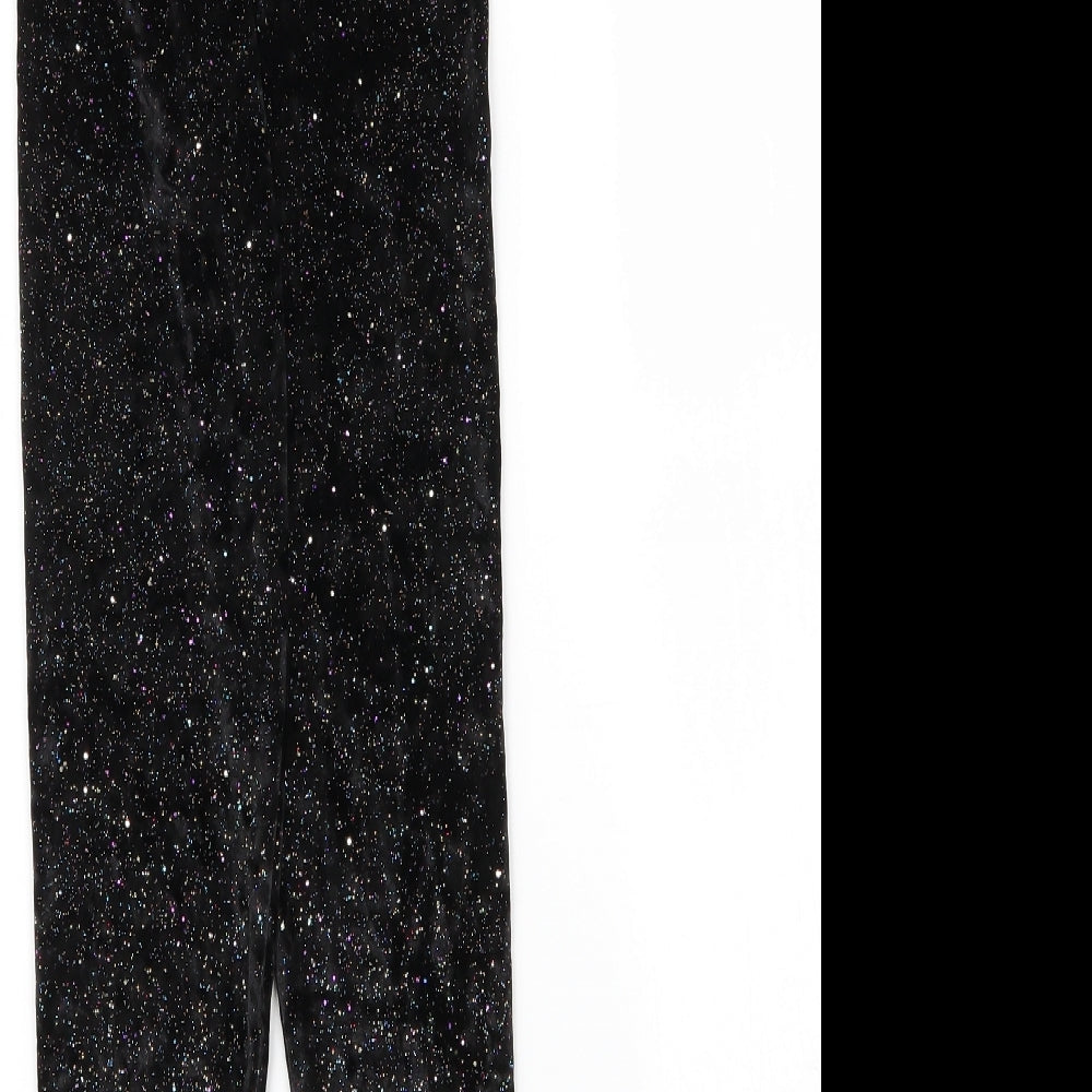 Matalan Girls Black Polyester Carrot Trousers Size 9 Months L21.5 in Regular