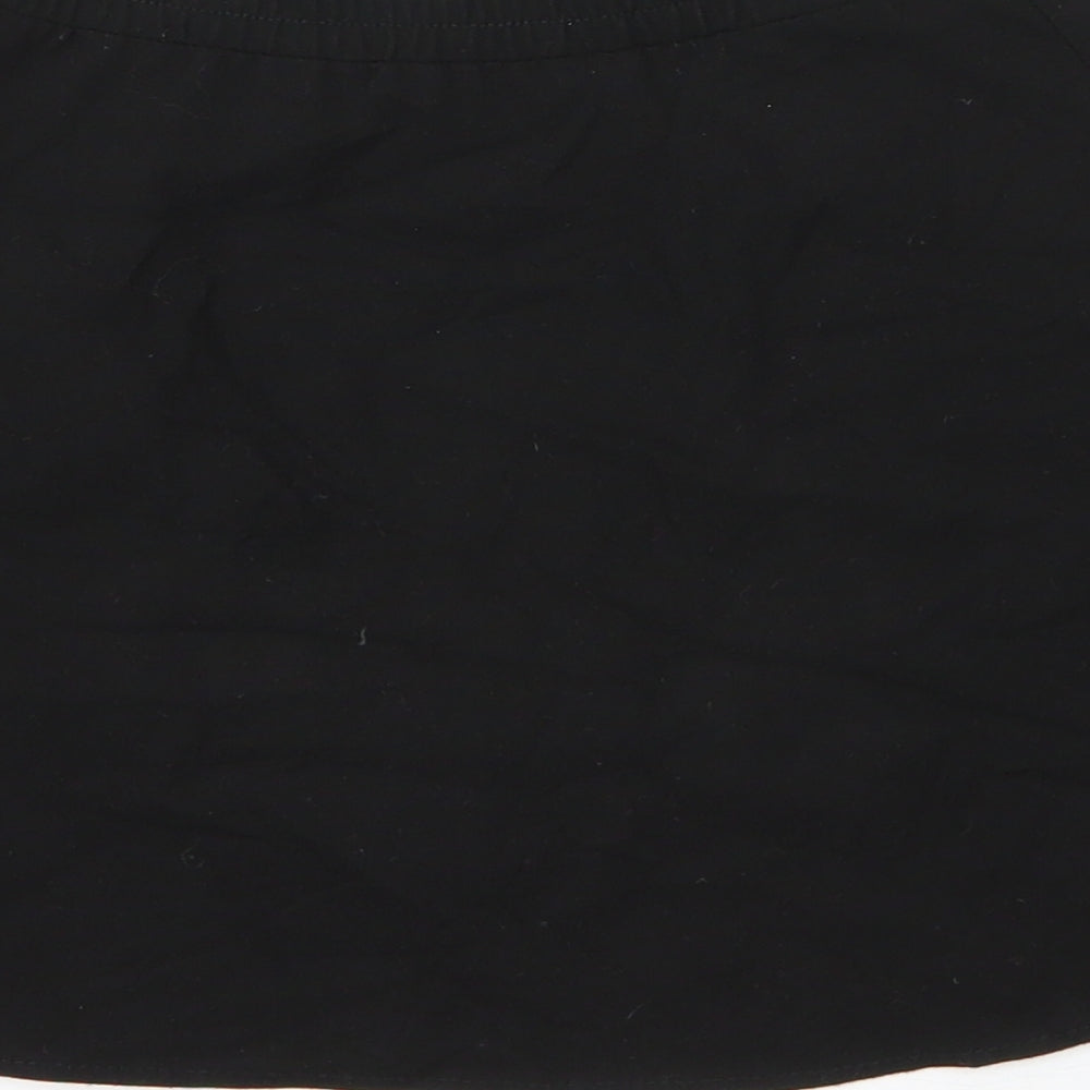 George Girls Black Viscose A-Line Skirt Size 6 Years Regular