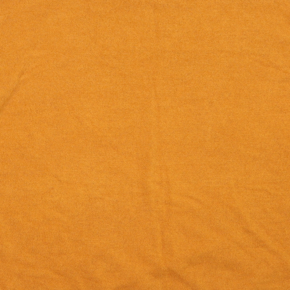 INTUITION Womens Yellow Round Neck Acrylic Pullover Jumper Size 14