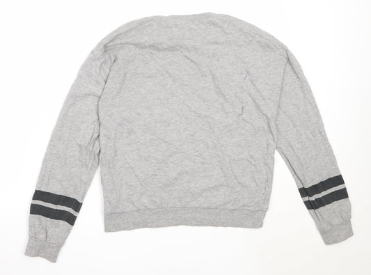 H&M Womens Grey Cotton Pullover Sweatshirt Size S