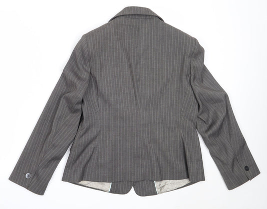 Debenhams Womens Grey Polyester Jacket Blazer Size 14