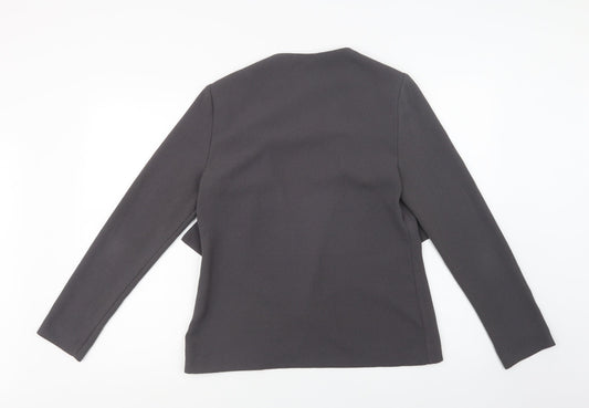 Back view of George women’s grey overcoat blazer, size UK 10