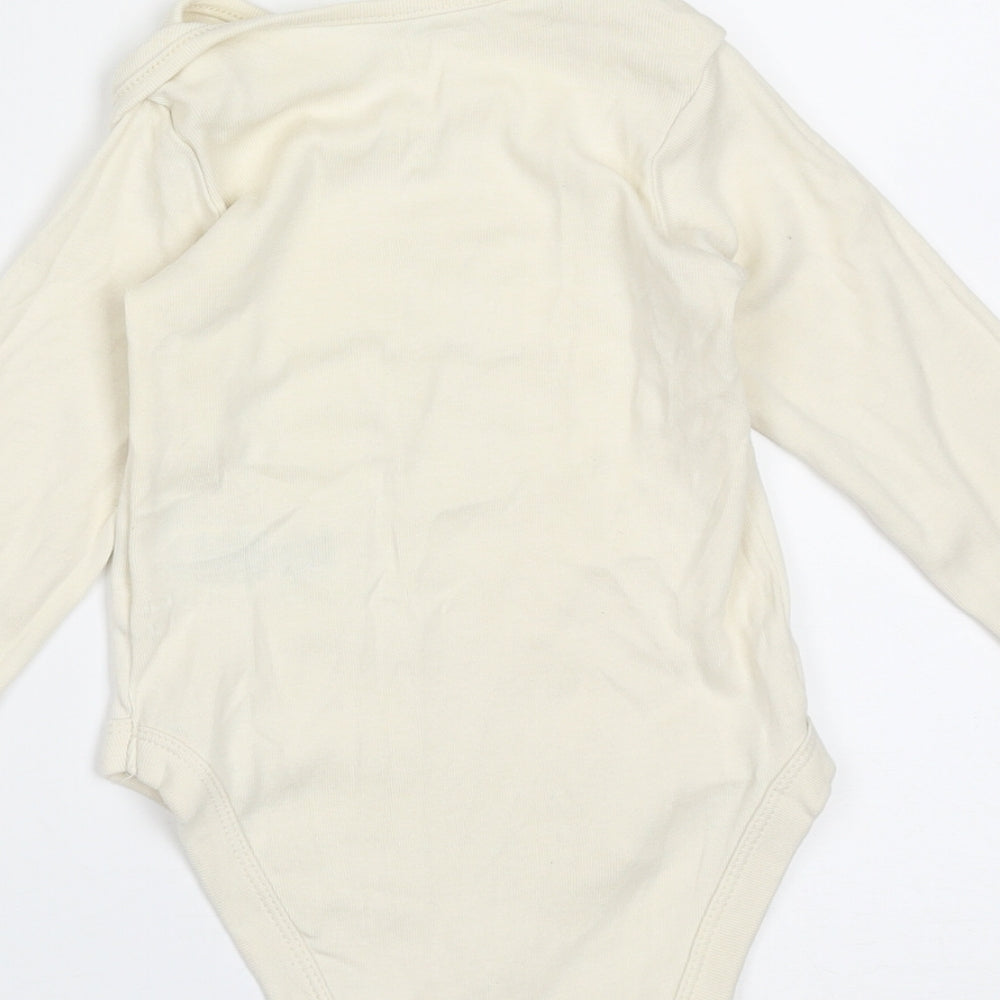 Marks and Spencer Baby Ivory Cotton Babygrow One-Piece Size 12-18 Months