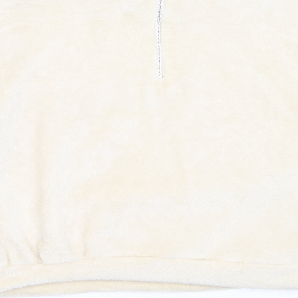 SheIn Womens Ivory Polyester Pullover Sweatshirt Size S
