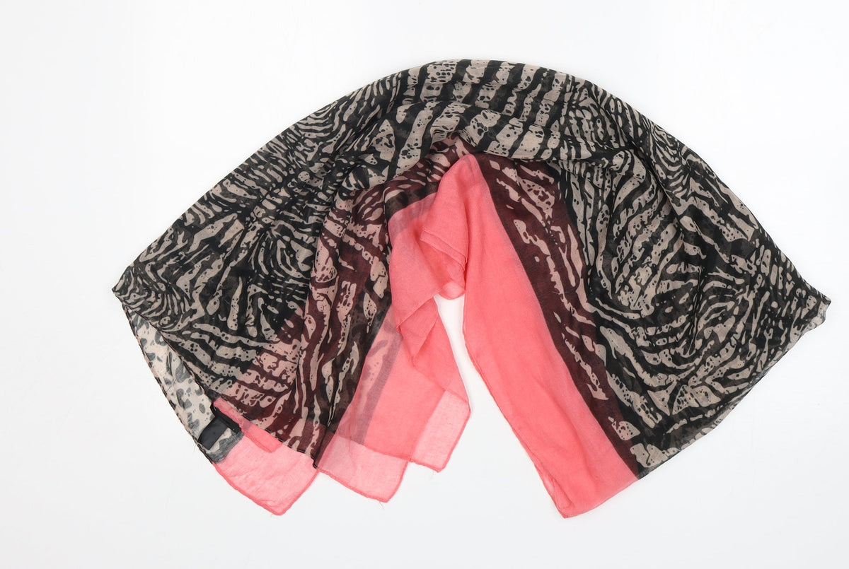 Additional front view of Warehouse women’s multicoloured animal print polyester shawl/wrap