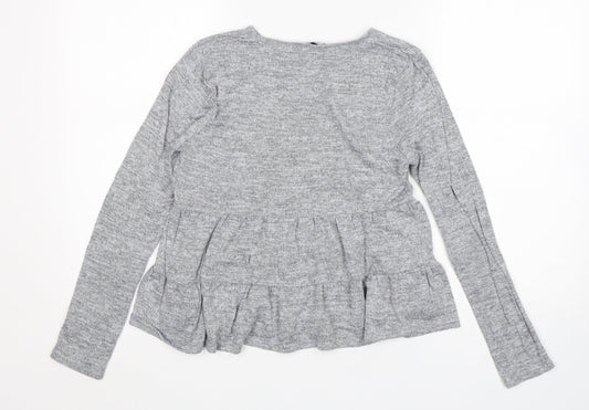 Womens UK Size S New Look Grey Pullover Jumper