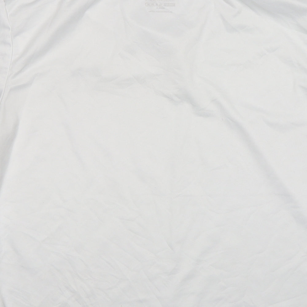 Slazenger Mens White Polyester Basic Polo Size M Collared