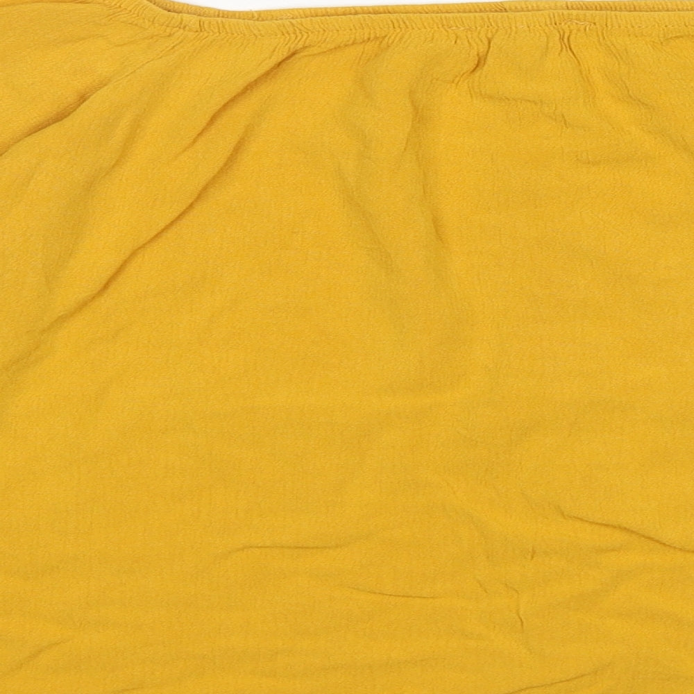 Womens UK Size 14 Select Yellow Basic Blouse