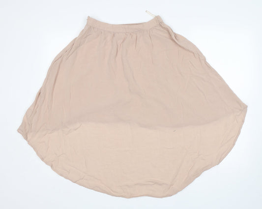 New Look Womens Beige Viscose A-Line Skirt Size 10