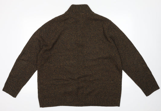 George Mens Brown Acrylic Pullover Sweatshirt Size XL