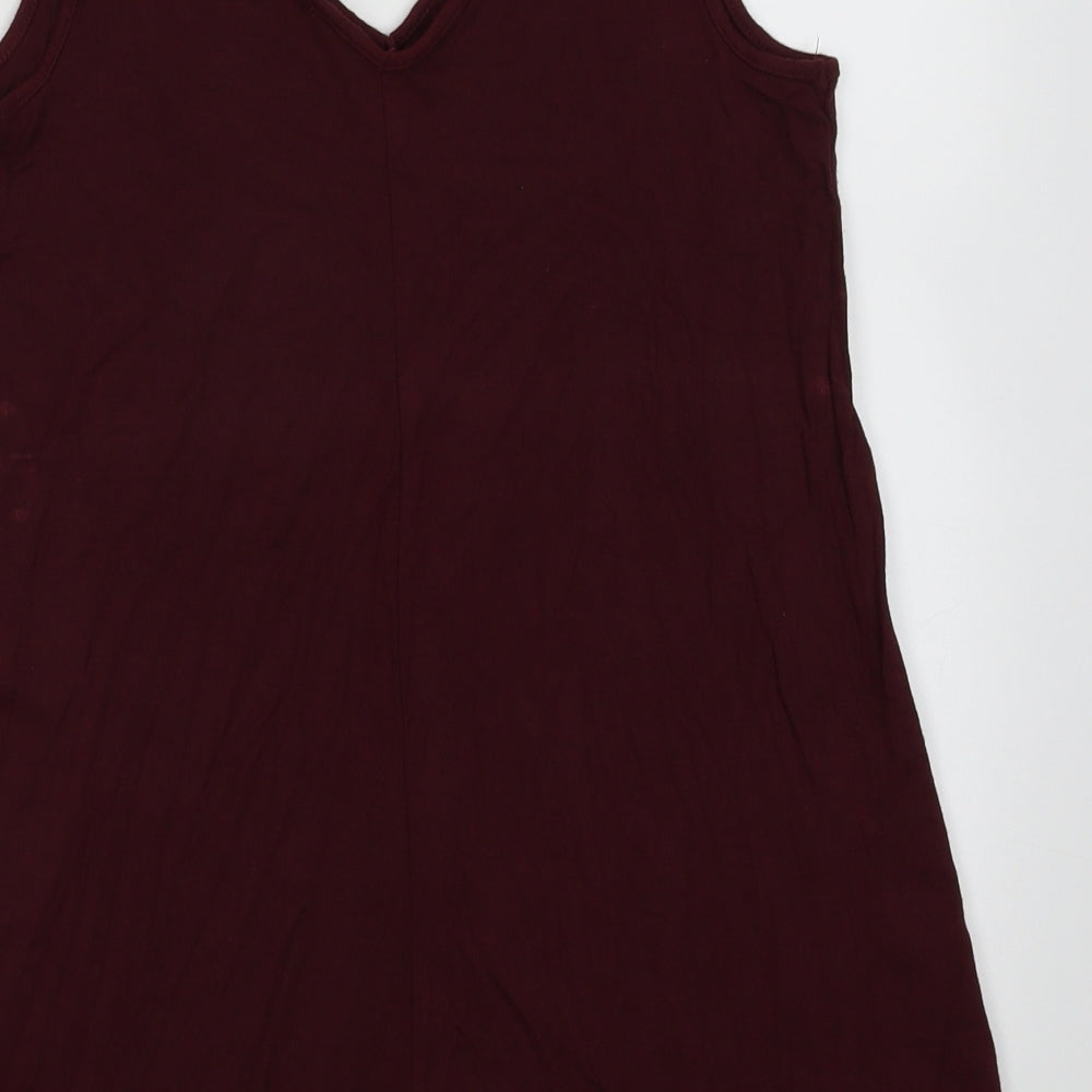 Womens UK Size XS Halston Red Basic Tank