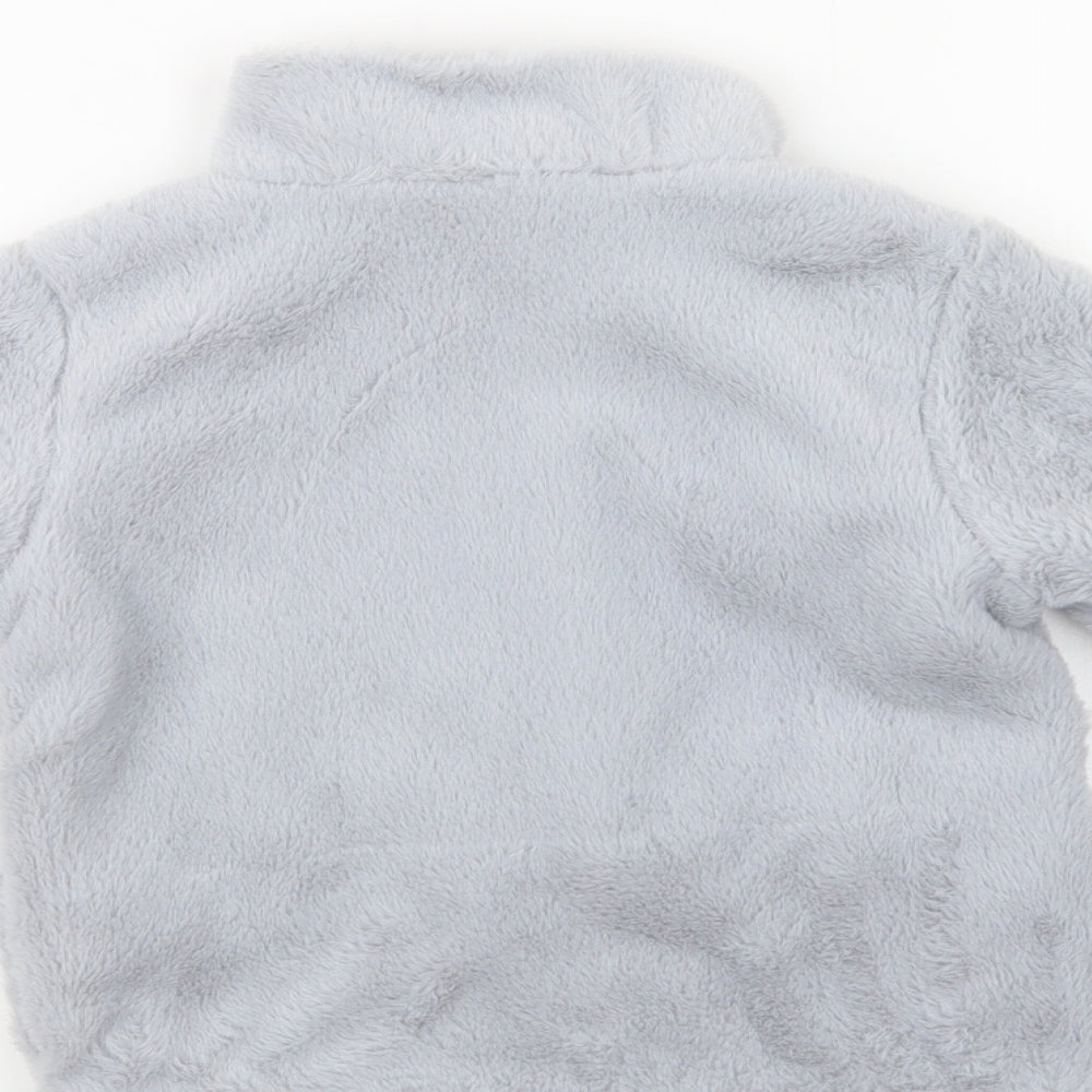 Pepperts Girls Blue Jacket Size 6-7 Years Zip - Faux Fur