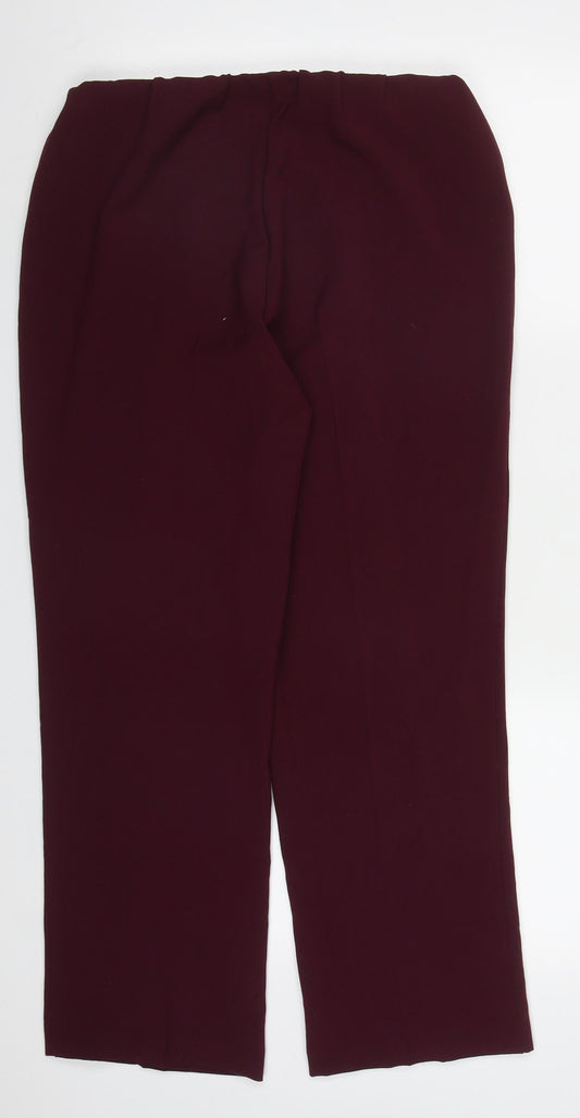 Womens UK Size 12 AristA Regular Fit Purple Trousers