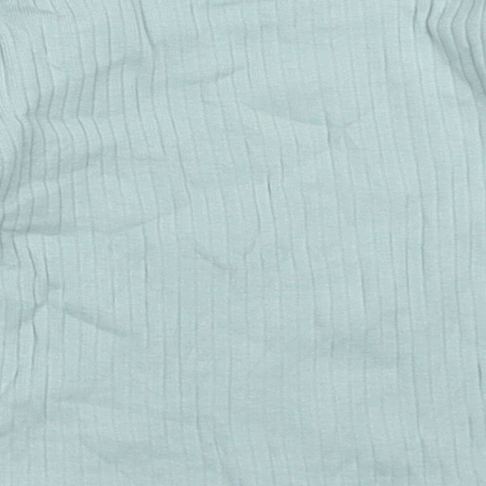 George Girls Blue Cotton Basic T-Shirt Size 3-6 Months Round Neck Pullover
