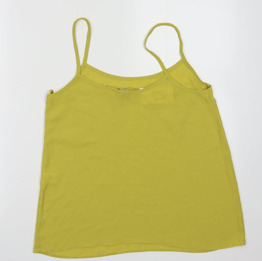 Matalan Womens Green Polyester Basic Tank Size 10 Scoop Neck