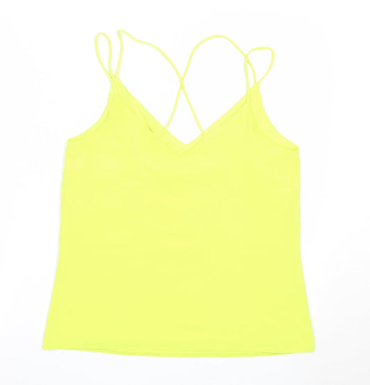 F&F Womens Green Polyester Camisole Blouse Size 10 V-Neck