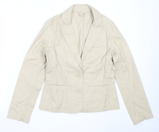 Additional front view of Editions women’s beige jacket, size UK 12