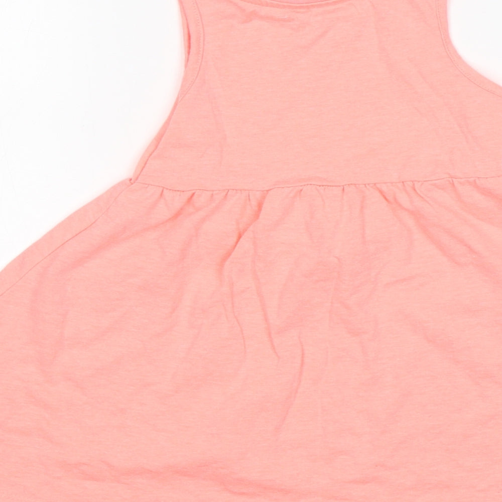 Nutmeg Girls Pink Polyester A-Line Size 18-24 Months Round Neck