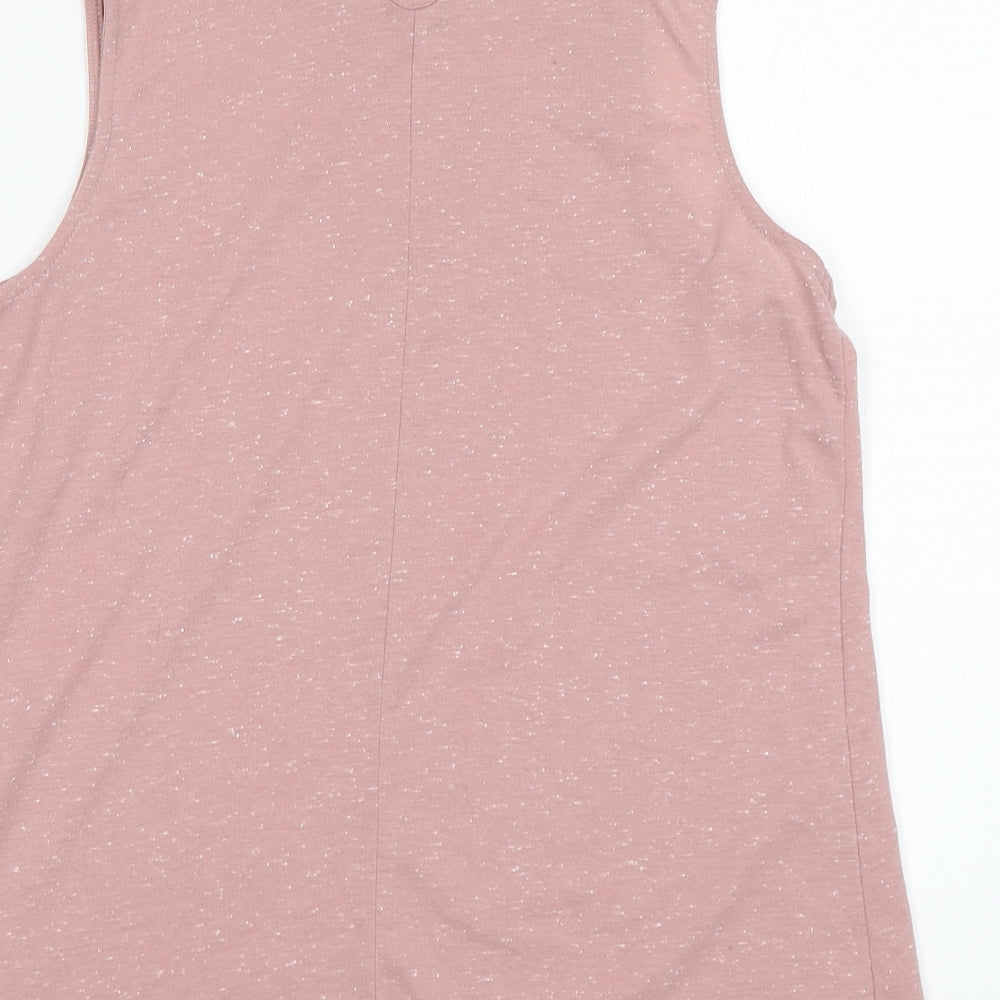 George Womens Pink Polyester Basic Tank Size 12 Round Neck