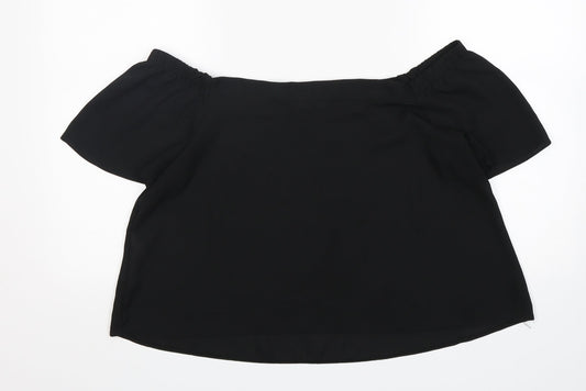 Womens UK Size 12 New Look Black Basic Blouse