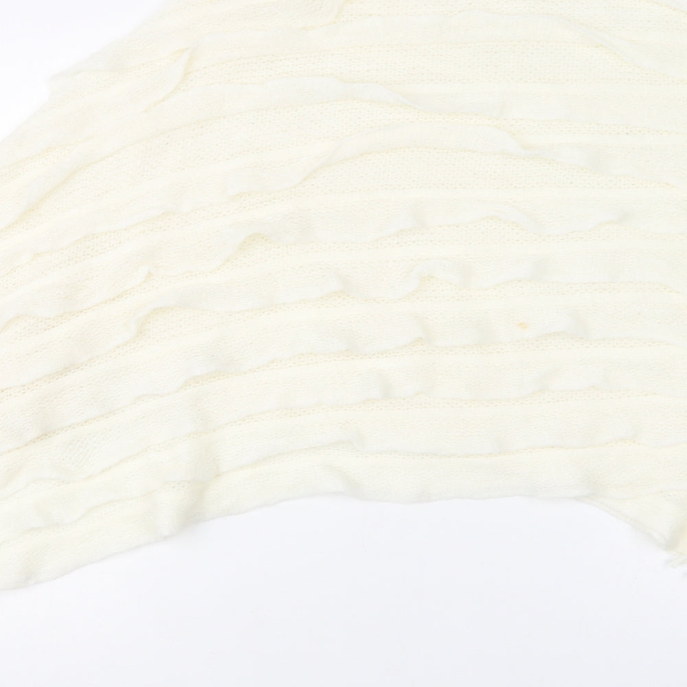Womens UK Size One Size Preworn Ivory Overcoat