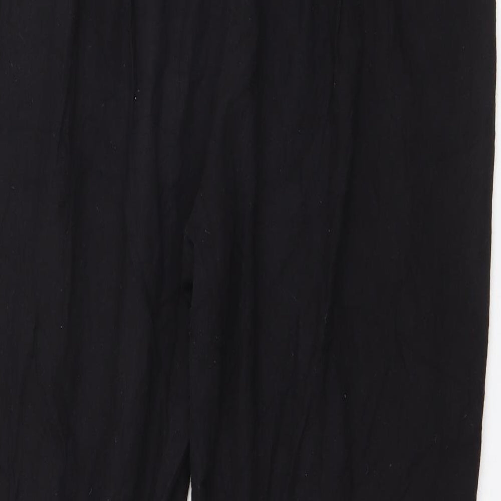 Womens UK Size 14 PRETTYLITTLETHING Regular Fit Black Trousers