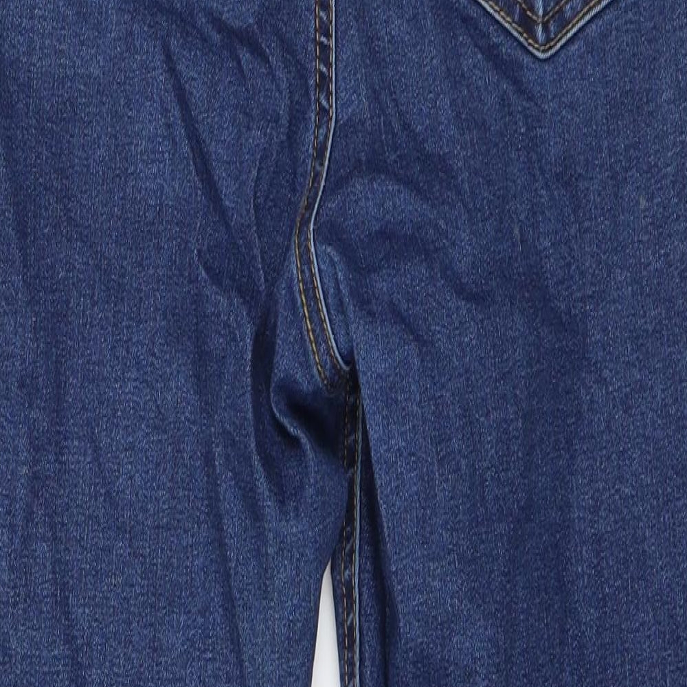 Denim & Co. Womens Blue Cotton Skinny Jeans Size 12 L27 in Regular Button