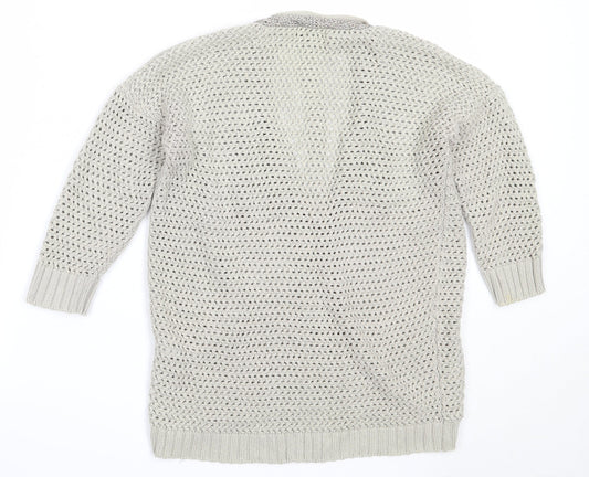Womens UK Size 6 Warehouse Beige Pullover Jumper