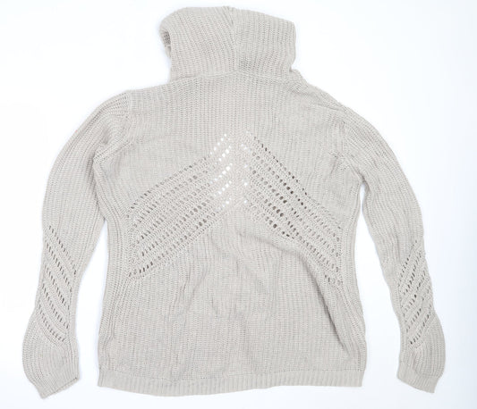 Womens UK Size 16 Select Beige Cardigan Jumper