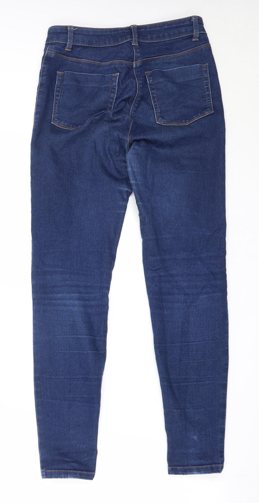 Matalan Womens Blue Cotton Skinny Jeans Size 8 L28 in Regular