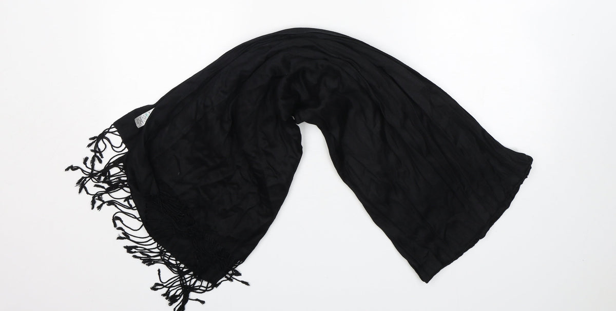 Front view of Matalan women’s black acrylic shawl/wrap