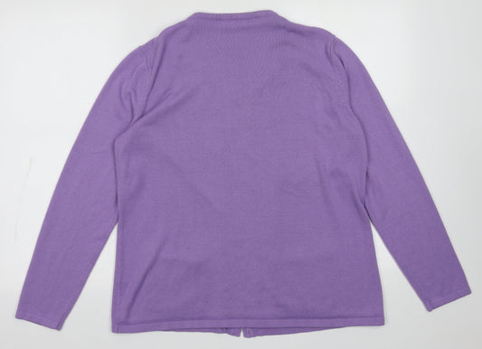 Womens UK Size M BM collection Purple Cardigan Jumper