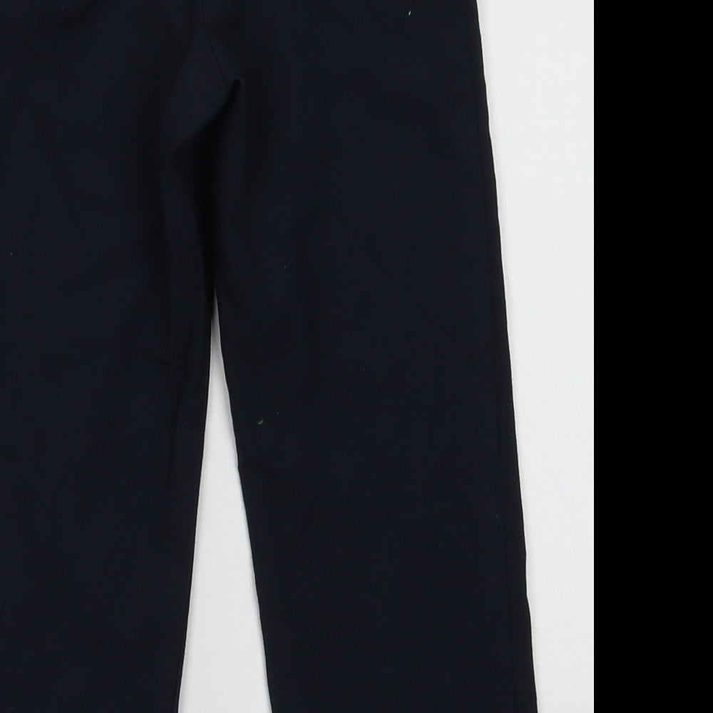 Brand and care label for Marks & Spencer boys’ blue polyester capri trousers, size 2-3, years regular