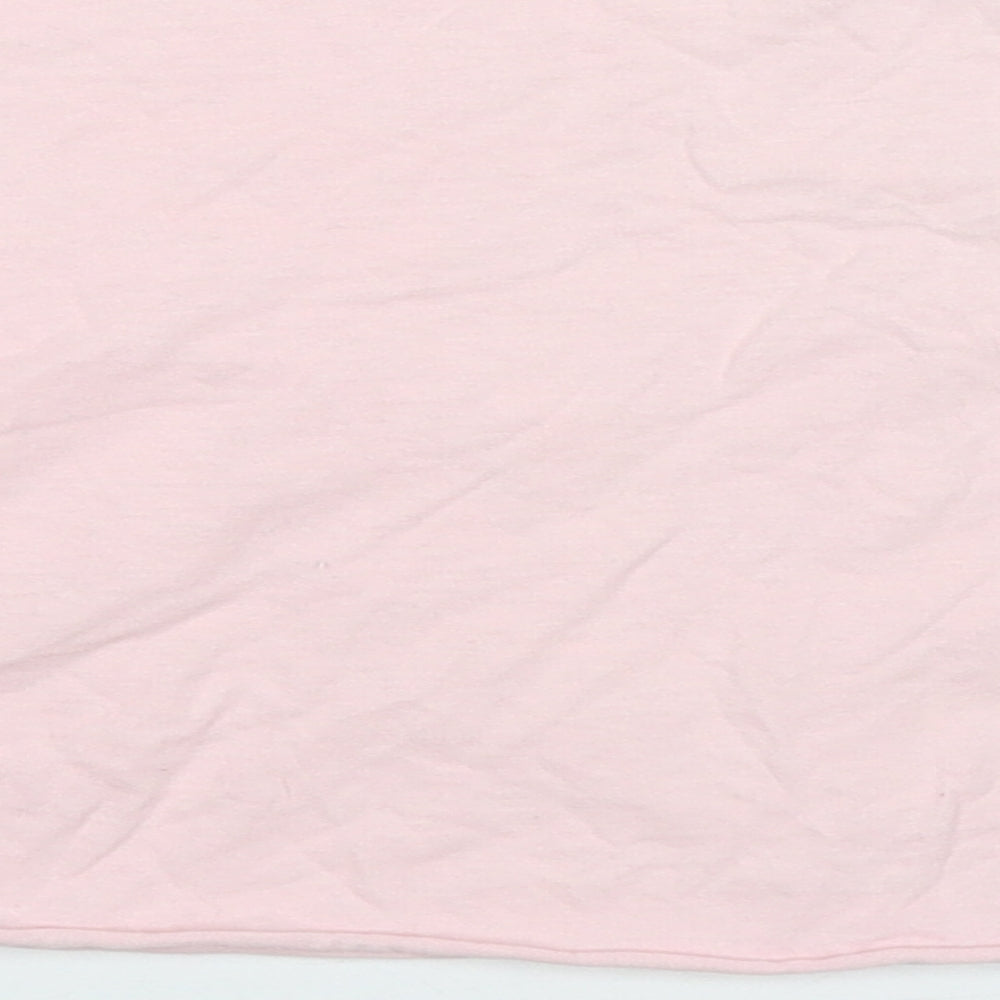 Atmosphere Womens Pink Cotton Cropped T-Shirt Size 10 Crew Neck - Surf Club