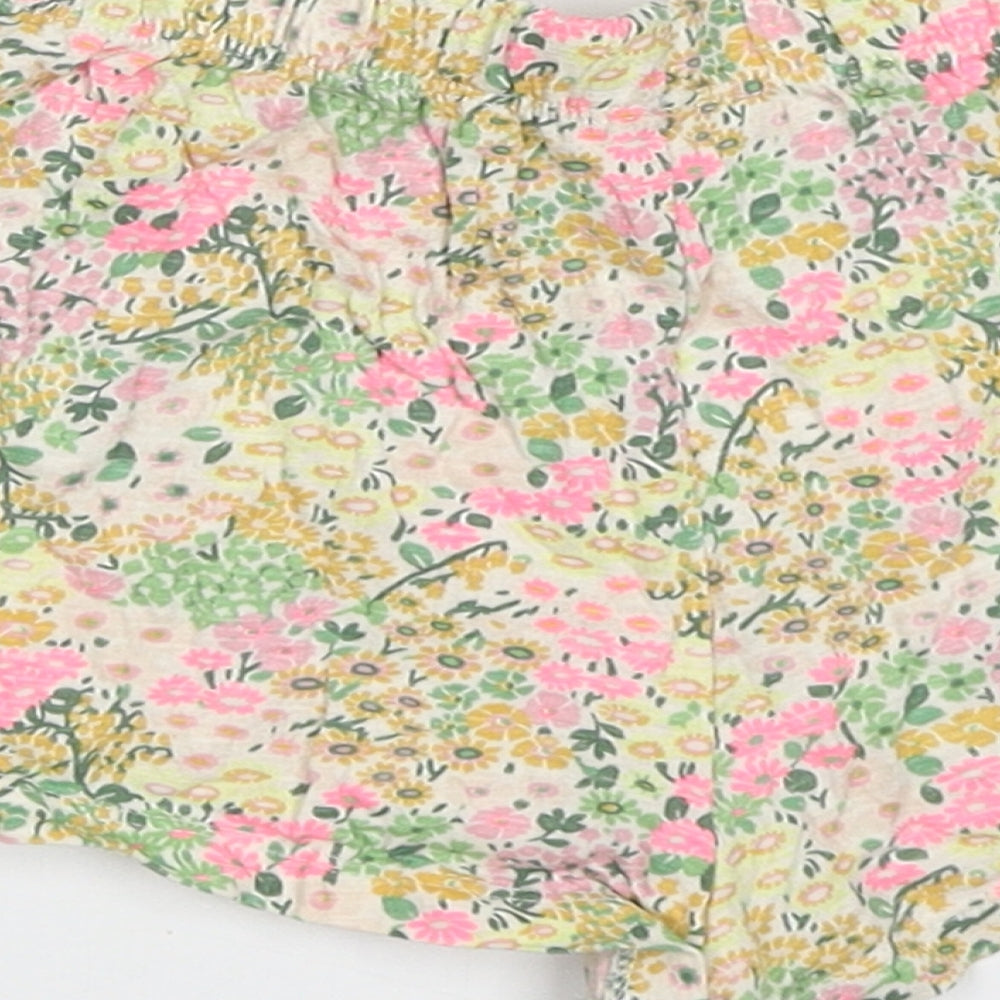 NEXT Girls Multicoloured Floral Cotton Sweat Shorts Size 4-5 Years Regular