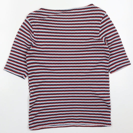 Womens UK Size M Zara Red Basic T-Shirt