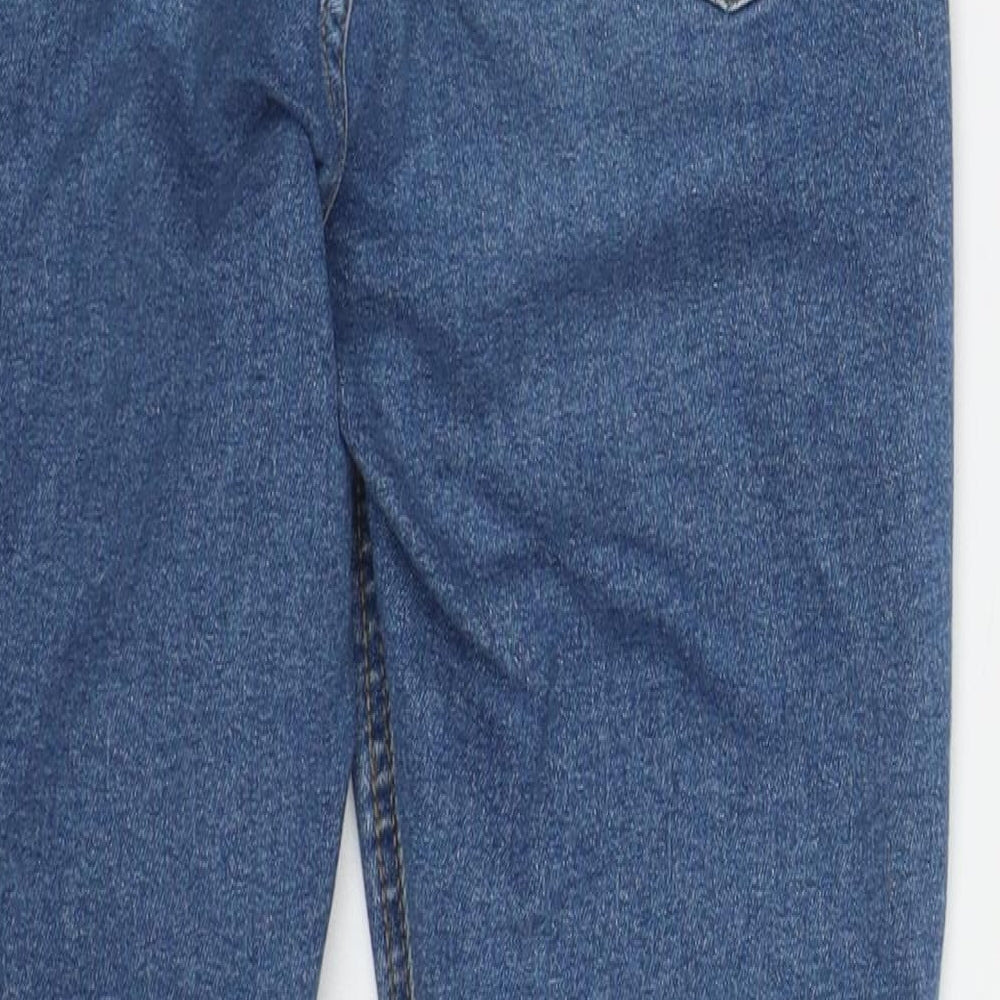 Topshop Womens Blue Cotton Skinny Jeans Size 28 in L26 in Regular Button