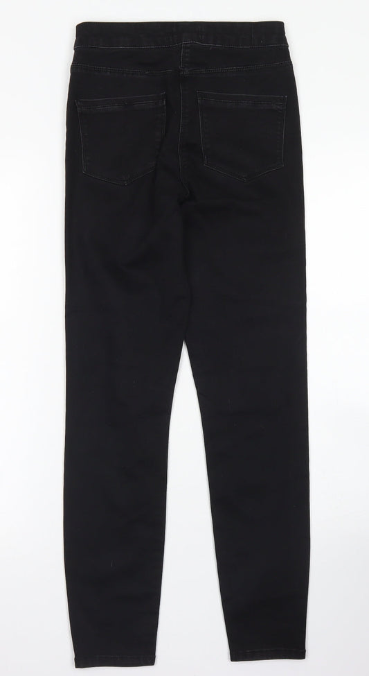 Womens UK Size 8 Papaya Regular Fit Skinny Black Jeans