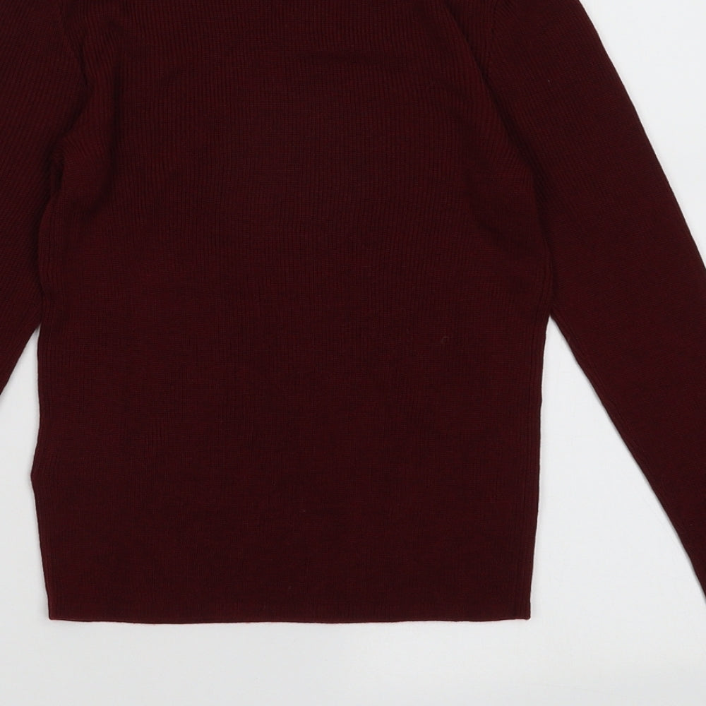 H&M Womens Red Viscose Pullover Sweatshirt Size XS Pullover