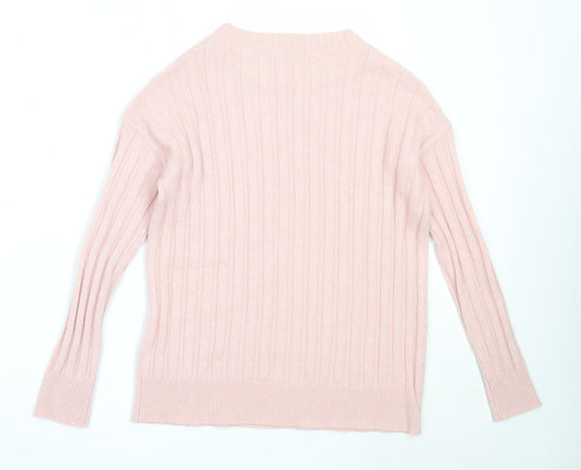 Womens UK Size S Marks and Spencer Pink Pullover Jumper