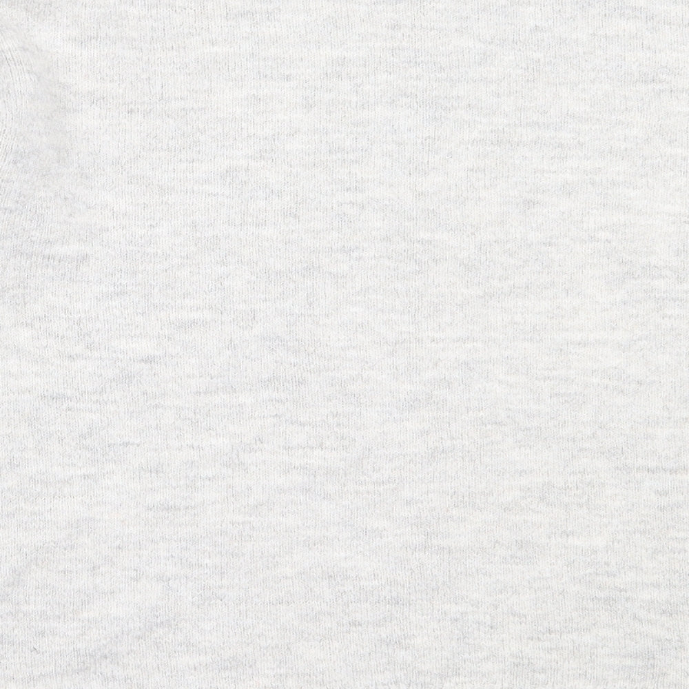 George Womens Grey Round Neck Acrylic Pullover Jumper Size M