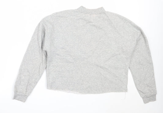 H&M Womens Grey Cotton Pullover Sweatshirt Size M