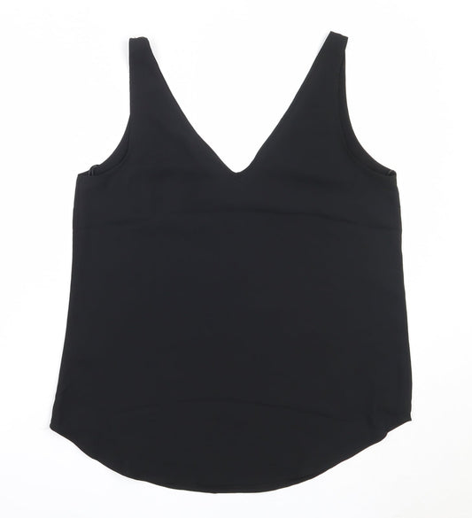 Womens UK Size 12 Preworn Black Basic Blouse
