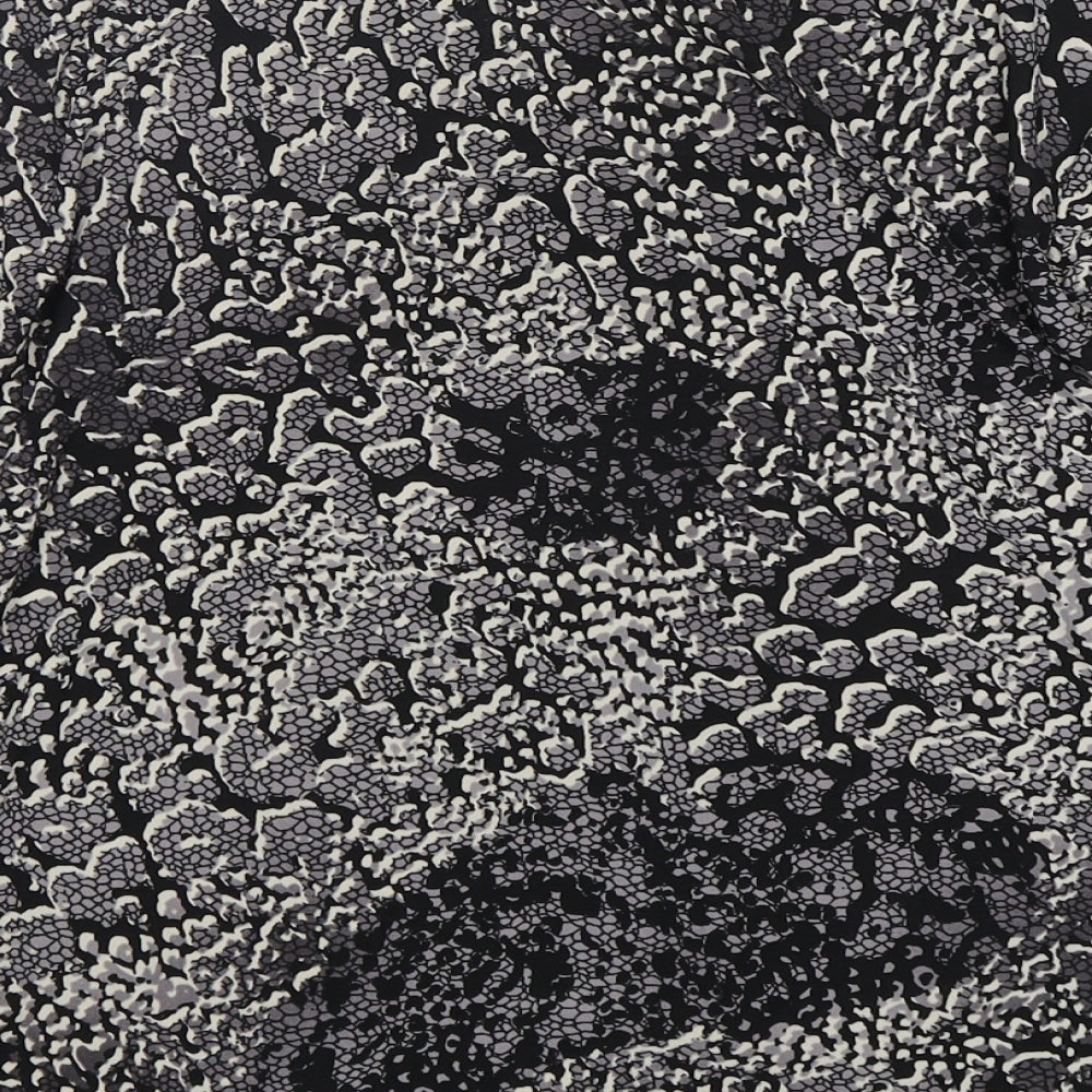 Amber Womens Multicoloured Animal Print Polyester Basic Blouse Size 14 Round Neck