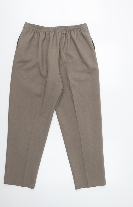 Womens UK Size M Saira Regular Fit Beige Trousers